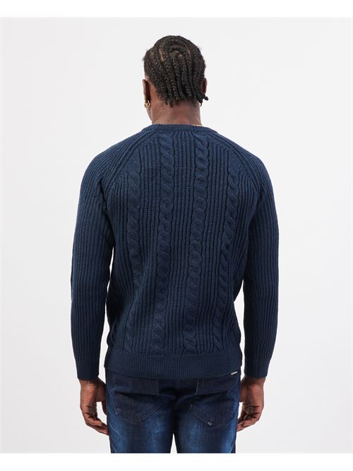 Yes Zee Blue Wool Blend Sweater YES ZEE | M853-HD000710